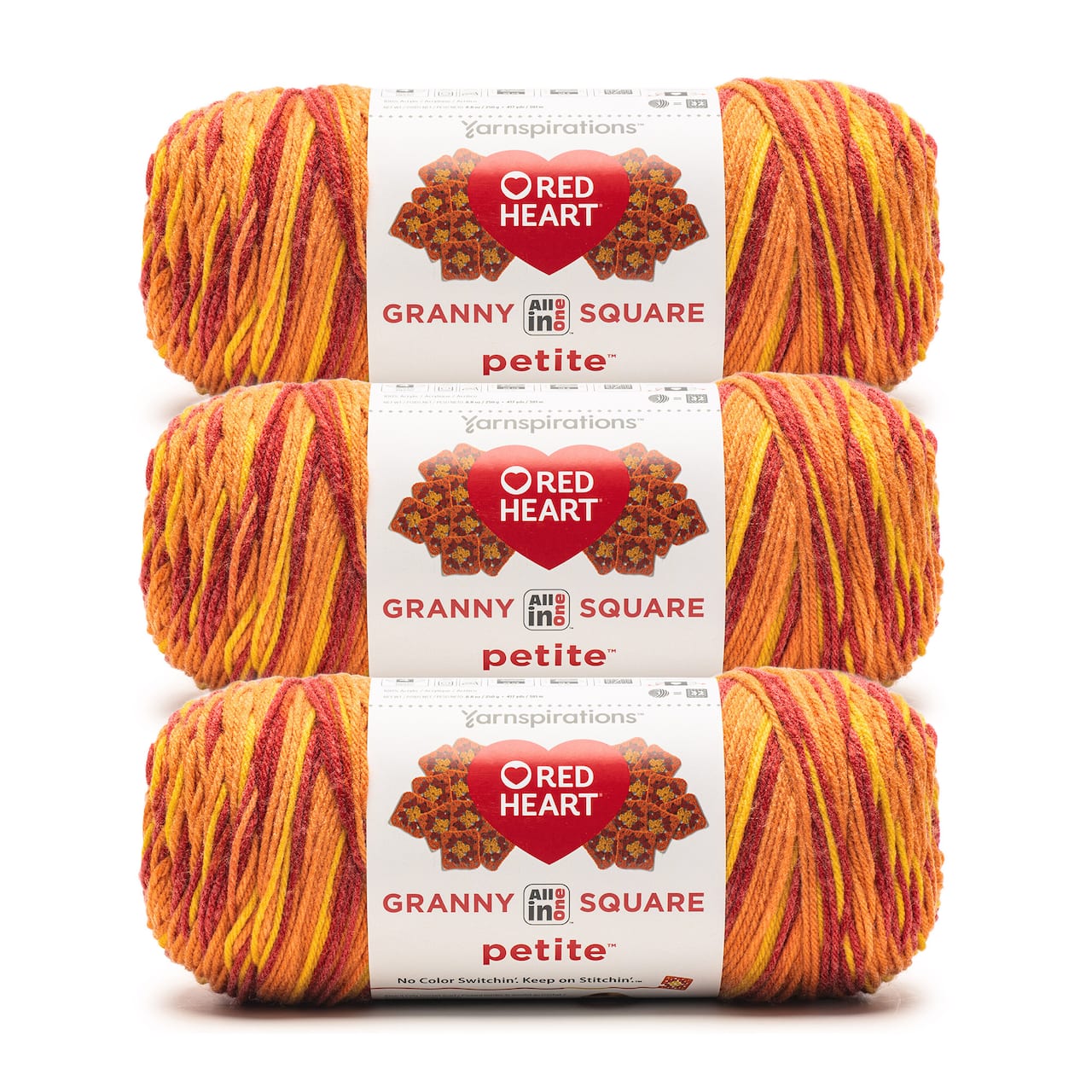 3 Pack Red Heart® All in One™ Granny Square Petite™ Yarn